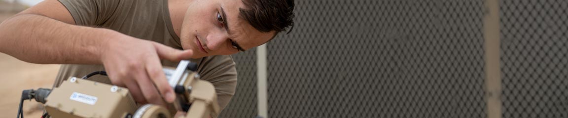 332nd Expeditionary Communications Squadron Radio Shop demonstrates satellite capabilities